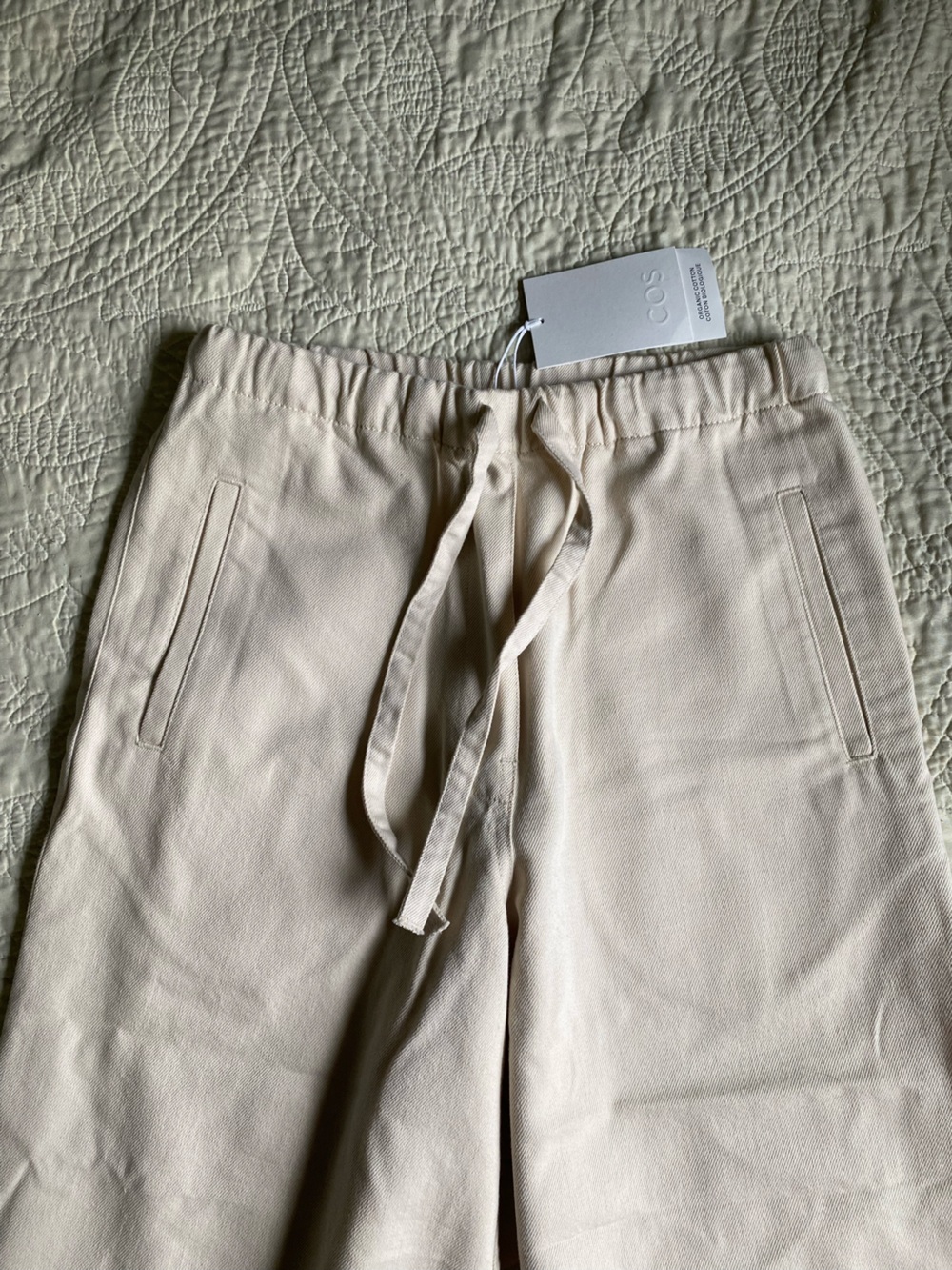 COS Cropped Denim Wide-leg Pants Ecru - Picture 5 of 11